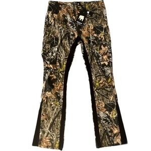 American Stitch Size L (29” Waist) Camo Cargo Pants Pockets Real Tree Flare